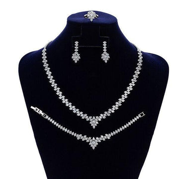 NEW ARRIVAL - Gorgeous Trendy Classic AAA+ Cubic Zirconia Diamonds Jewellery Set - The Jewellery Supermarket
